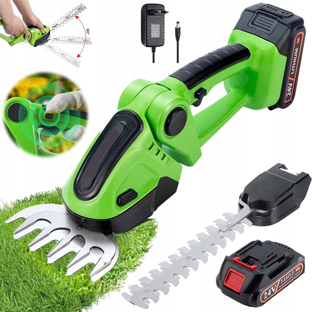 Elektrické Akumulátorové Nůžky Na Trávy Keře 24V Sada +aku+nabíječka