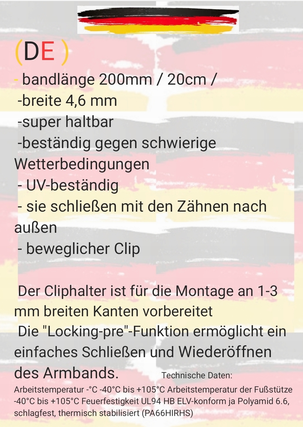 OPASKA KABLOWA Z KLIPSEM Model CLK4