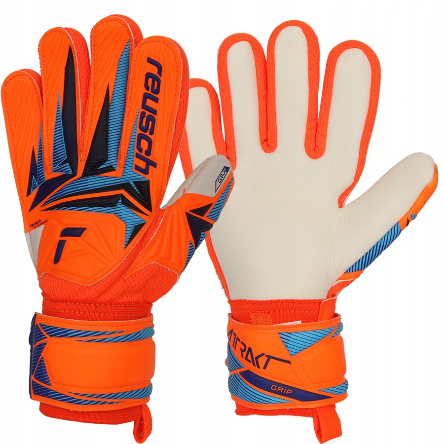 Reusch Rękawice bramkarskie dziecięce Attrakt Grip Junior pomarańczowe
