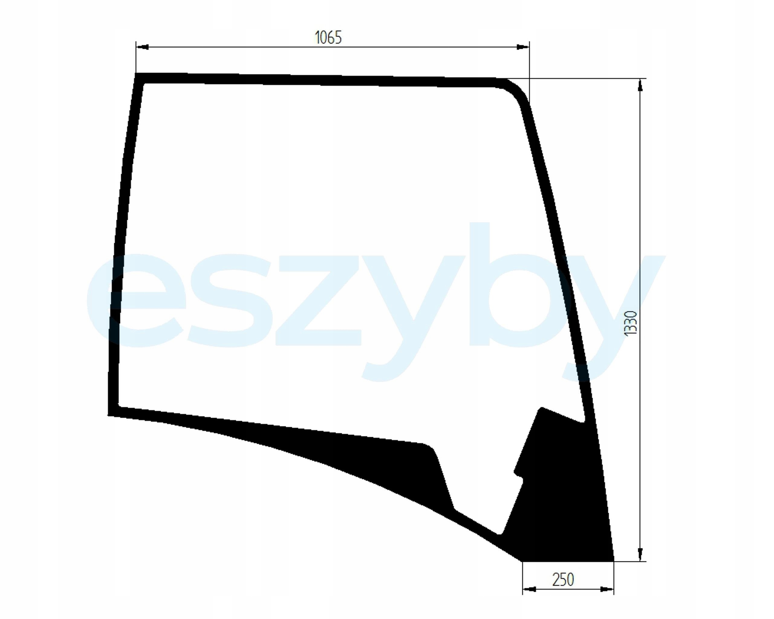 sklo bagr Cat boční pravý 167-7017