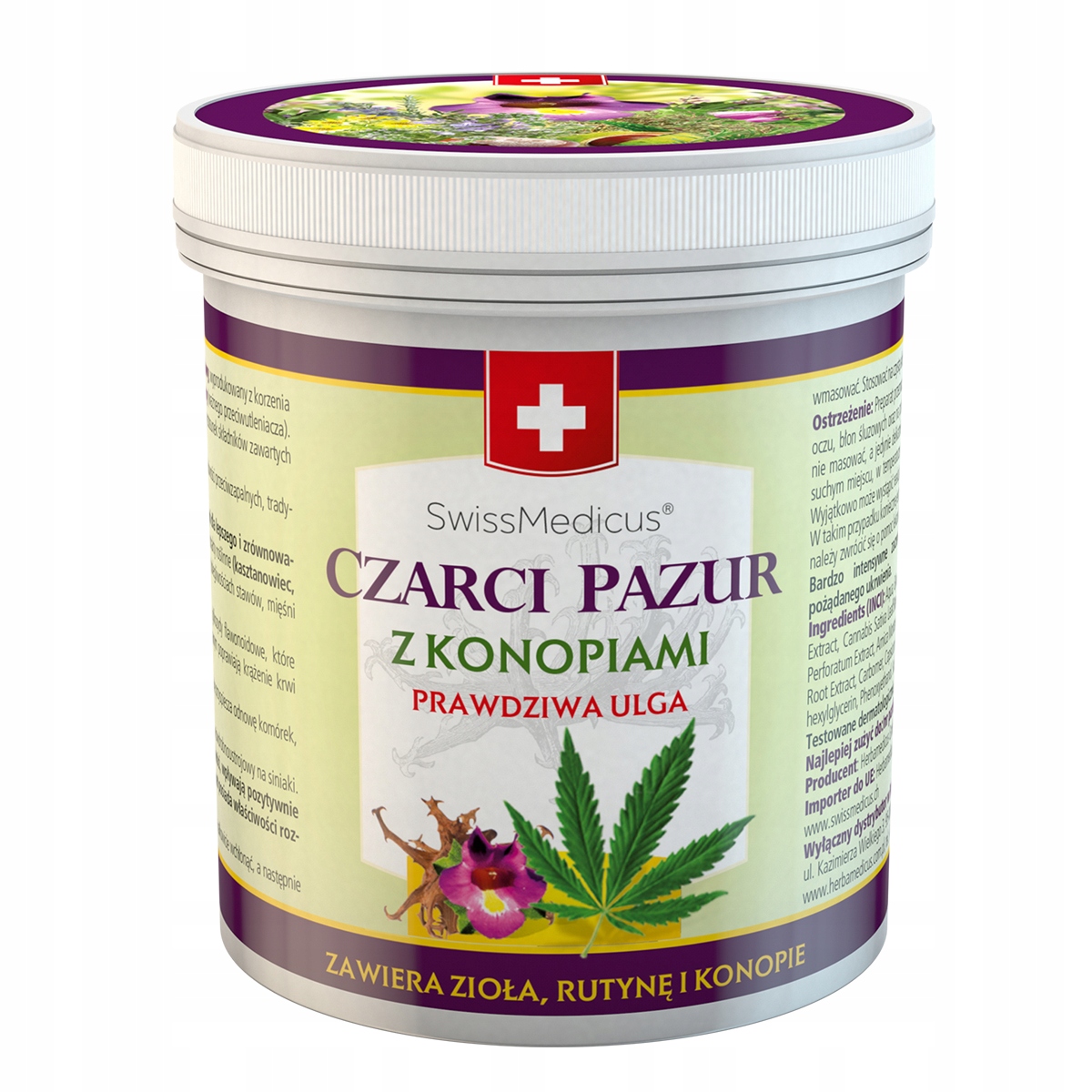 

Balsam Czarci pazur z konopiami Herbamedicus 500ml