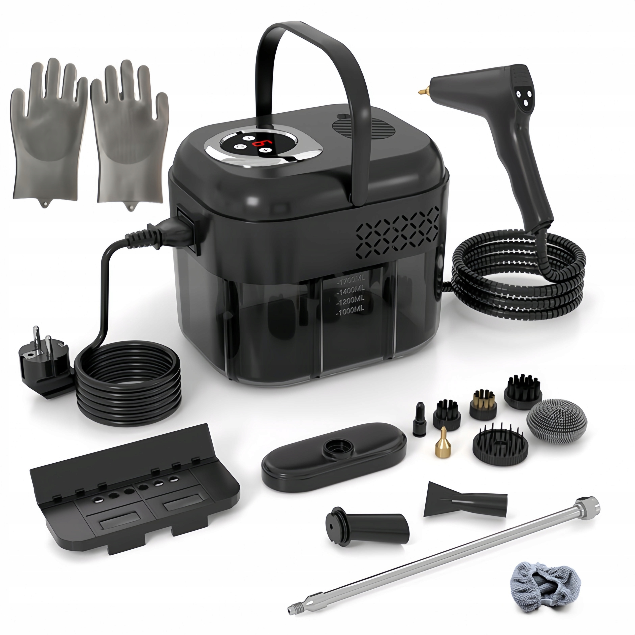 Parný Čistič 2500 W, Čistenie Parou Pri 6 Rýchlostiach 2 M, Parná Hadica 1700 ML 4 Bar