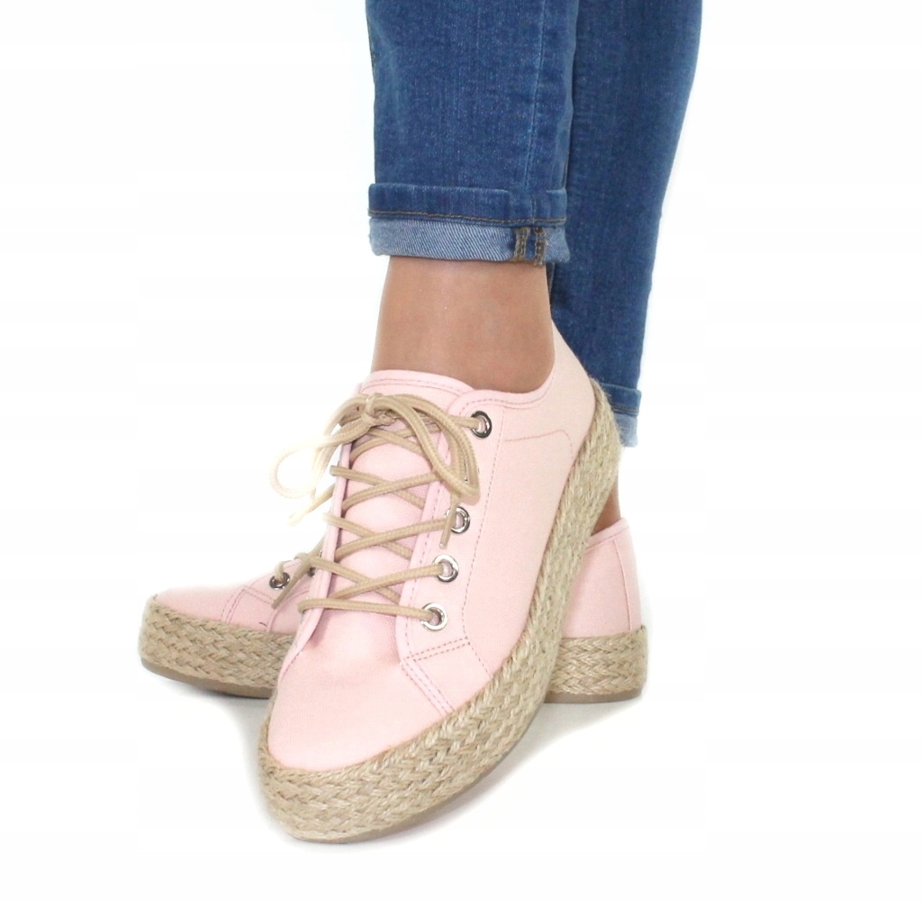 

Trampki Róż Mega Wygodne Tenisówki Buty Slim r 38