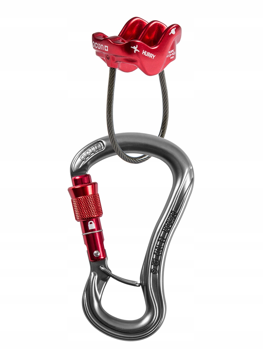Zestaw do asekuracji Ocun Belay Set Condor Hurry anthracite/red