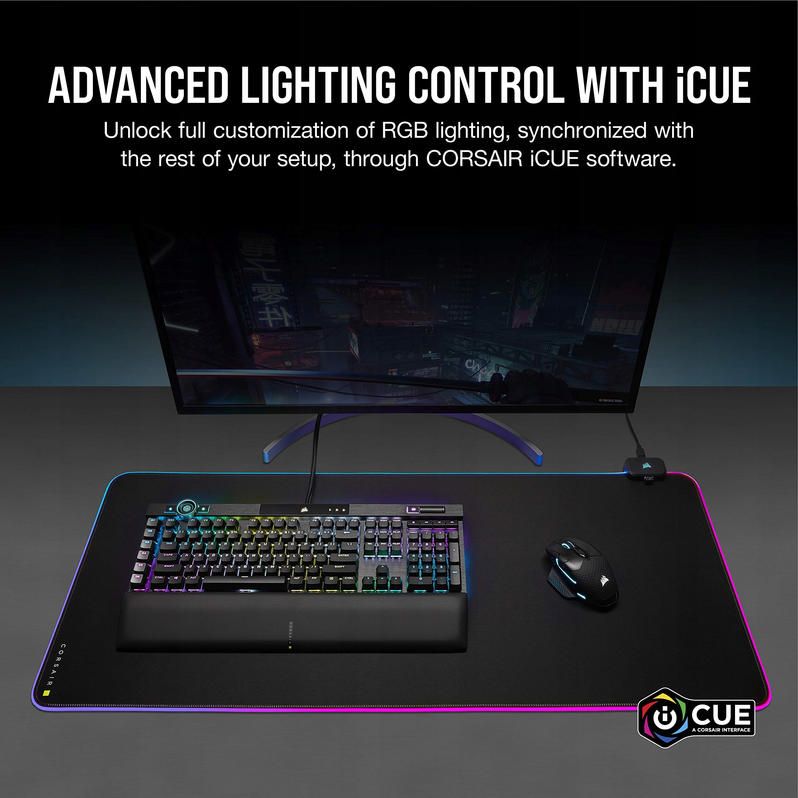 CORSAIR MM700 RGB Podkładka Gamingowa 930x400mm Dwa Porty USB — miniatura 8