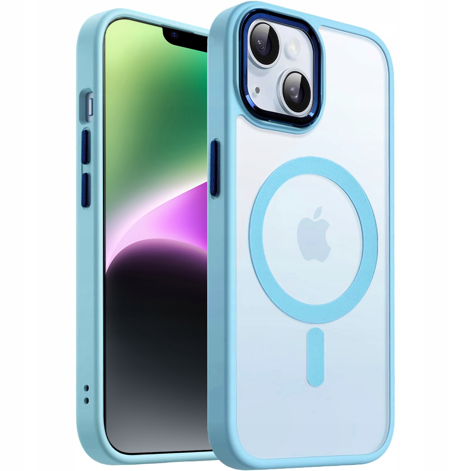 Etui do iPhone 13 | 14 DO MAGSAFE MATOWE CASE SATYNOWE SILIKONOWE + SZKŁO Marka Case