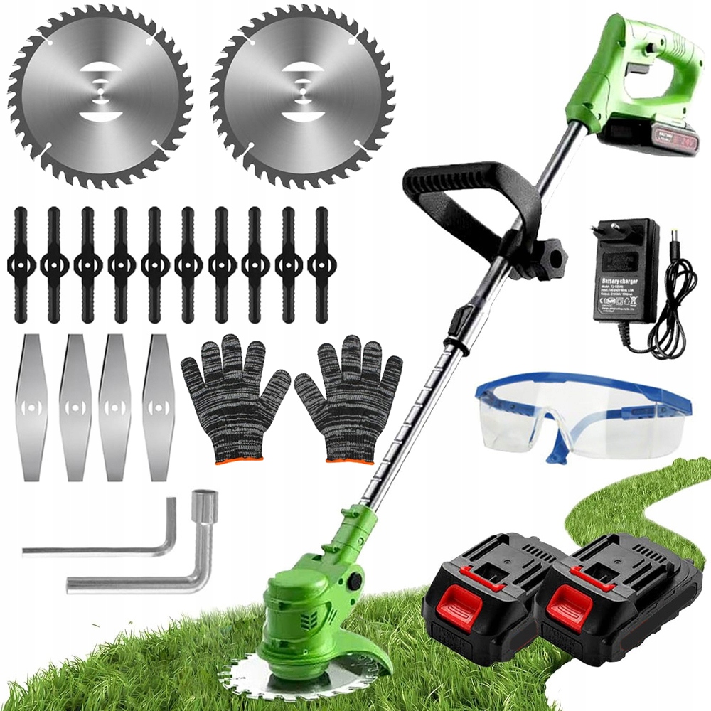 Elektrický Vyžínač Na Trávy Vyžínač Křovinořez 2x Aku Silný Lehký Set