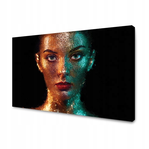 Obraz na plátně Tvář Černé ženy Červené rty 120x70 cm