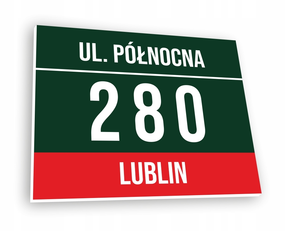 NUMER DOMU TABLICZKA ADRESOWA z numerem domu tablica 40x30 cm PCV