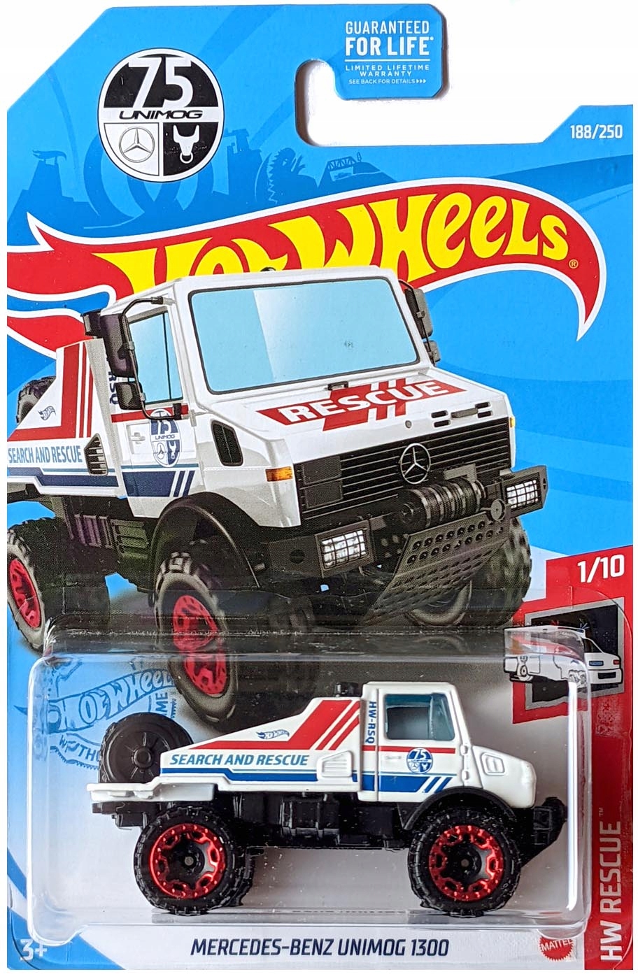 

Hot Wheels Mercedes Benz Unimog 1300 Hw Rescue 1/1