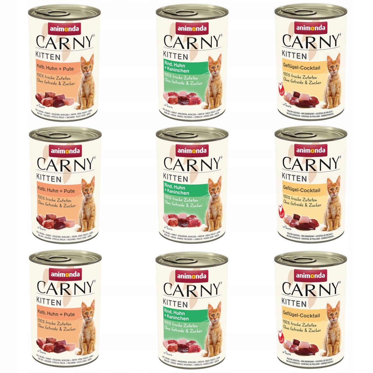 Mokra karma dla kota Animonda Carny Kitten 12 x 400 g mix smaków 4,8 kg