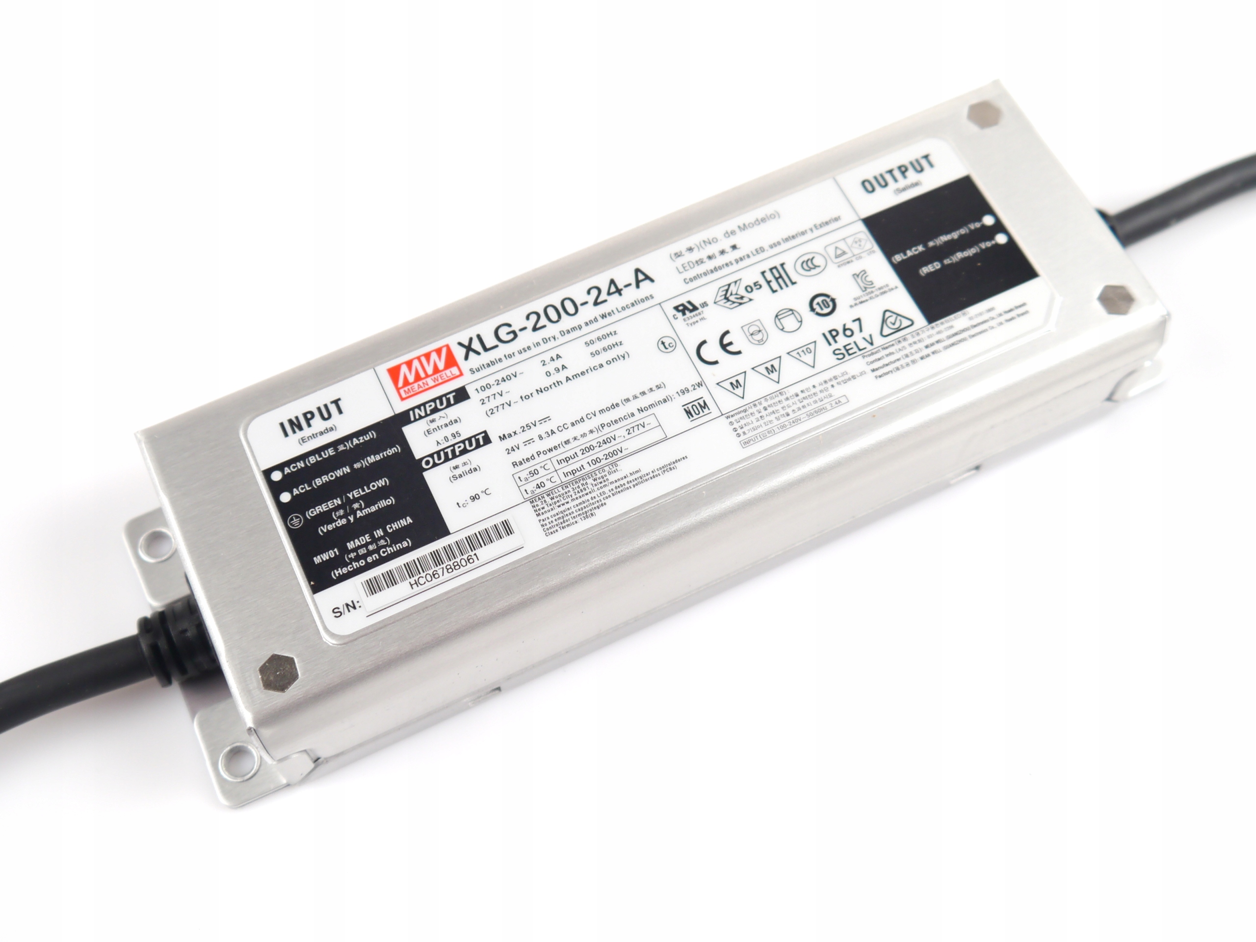 Led zdroj XLG-200-24-A 24V 200W Mean Well