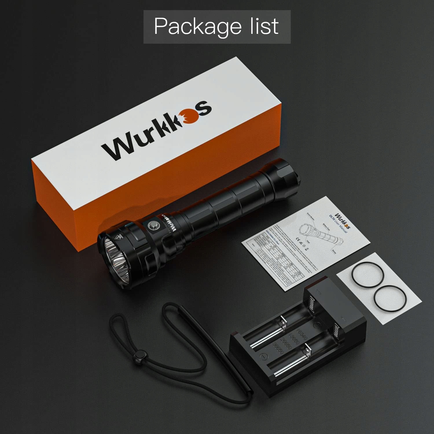 WURKKOS DL70 Latarka Nurkowa 13000 Lumen 4XHP502 LED Akumulator 5000mAh — miniatura 6