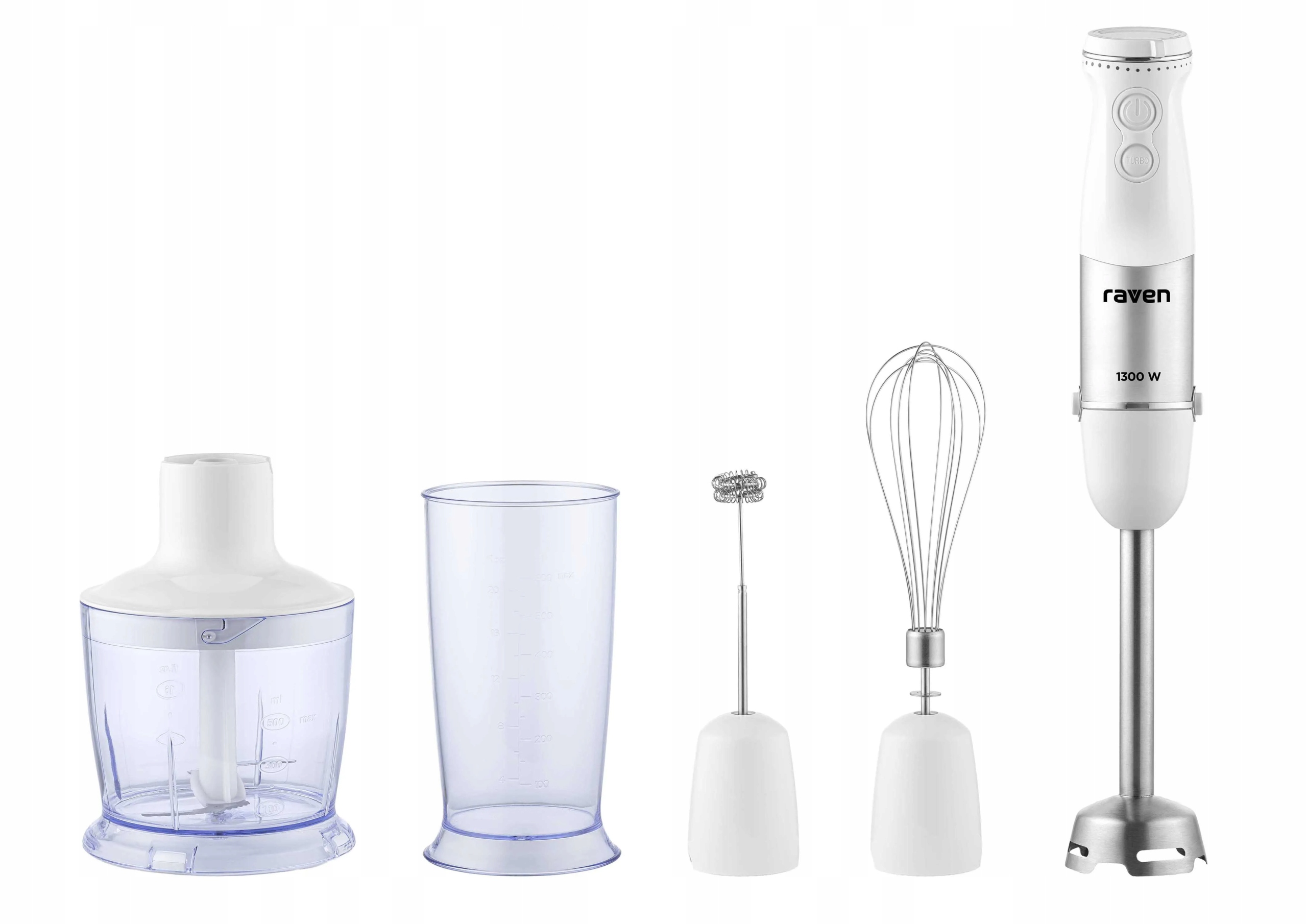 Blender Raven EBR008 1300W 5w1 Rozdrabniacz Miksowanie Ubijania Spienianie