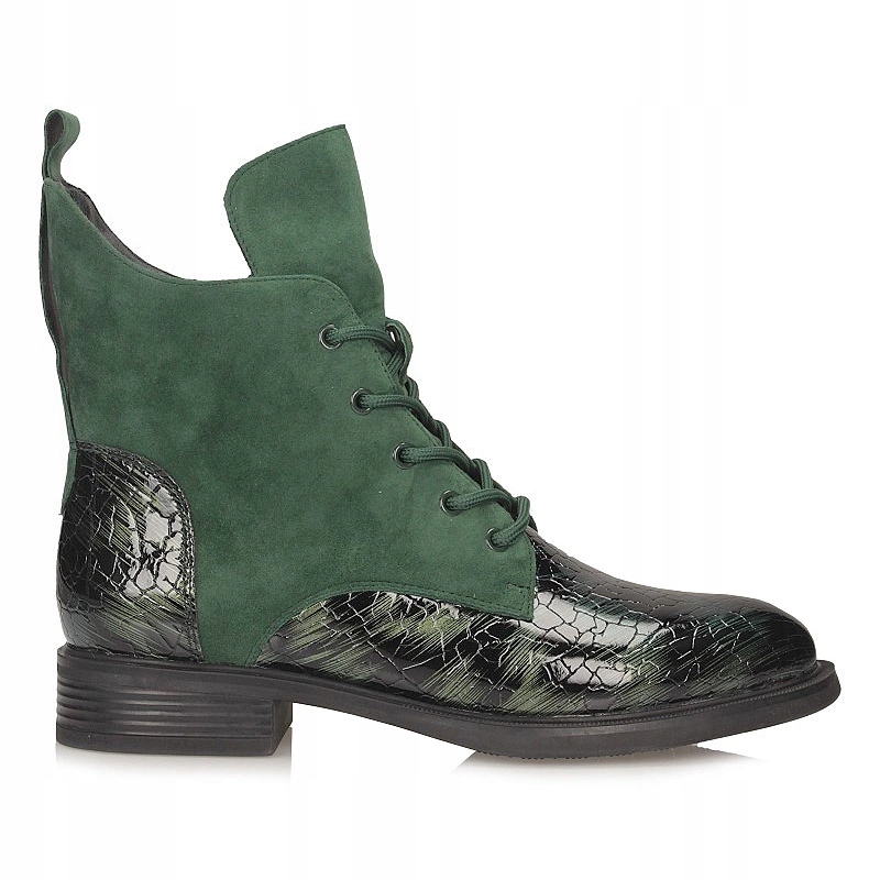 Stylové zelené dámské kotníkové boty na zip Artiker 57C0194