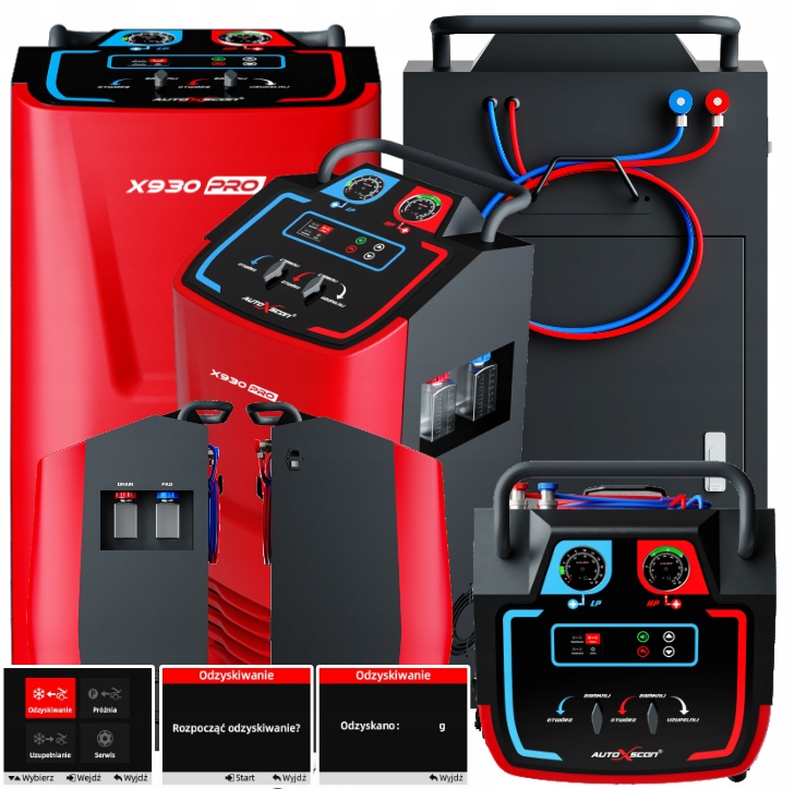 Profesjonalna stacja do obsługi klimatyzacji AutoXscan X980PRO R134a 1234yf