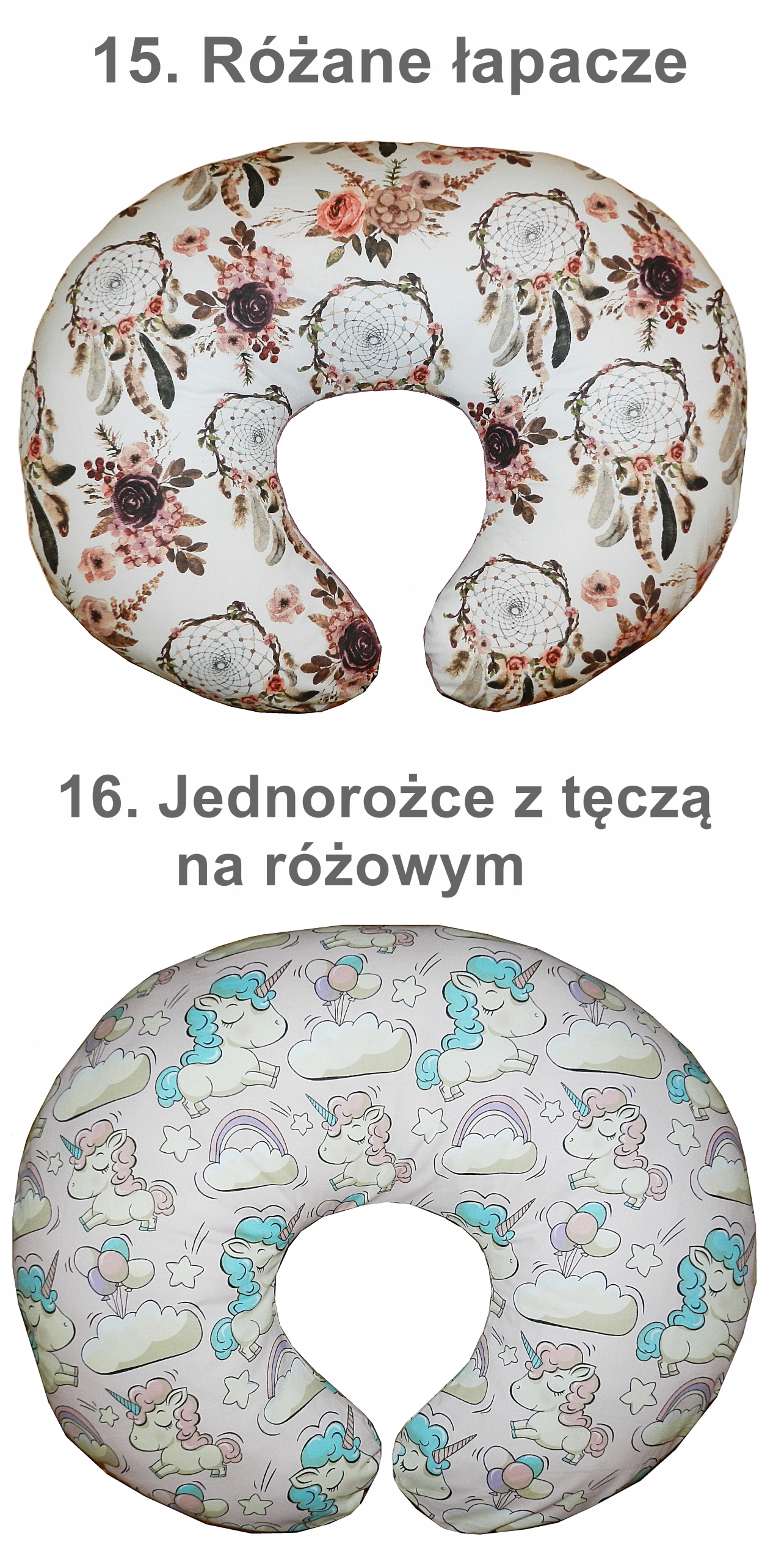 PODUSZKA ROGAL FASOLKA DO KARMIENIA - z Poszewką Szerokość produktu 65 cm