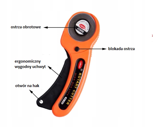 Nóż ostry obrotowy krążkowy do cięcia skóry 45 mm Kod producenta obrotowy krążkowy nóż do cięcia