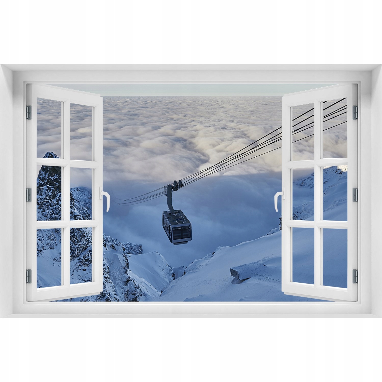 

3D Okno Naklejka na ścianę Kasprowy Wierch 120x80