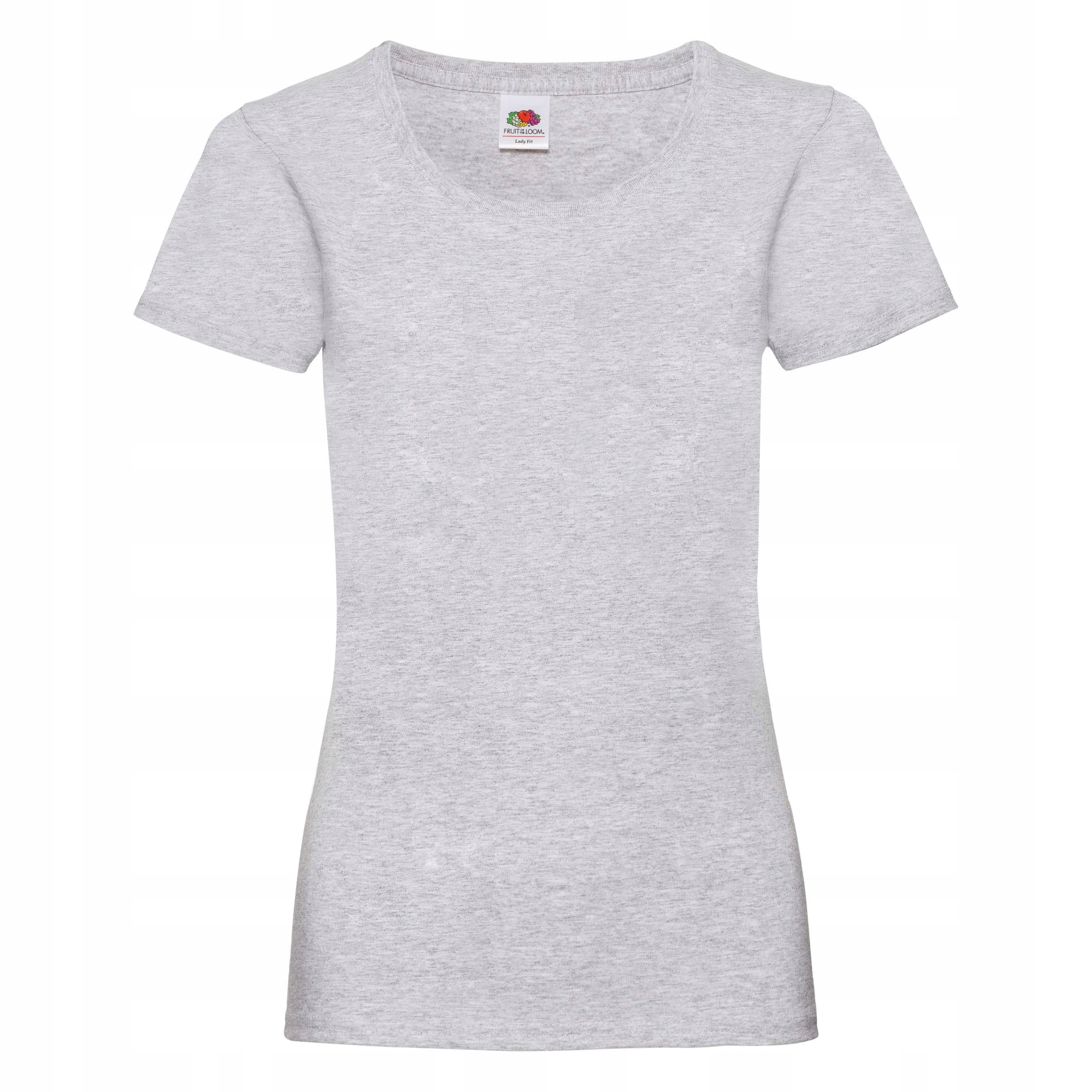 KOSZULKA DAMSKA T-SHIRT FRUIT OF THE LOOM GREY XL
