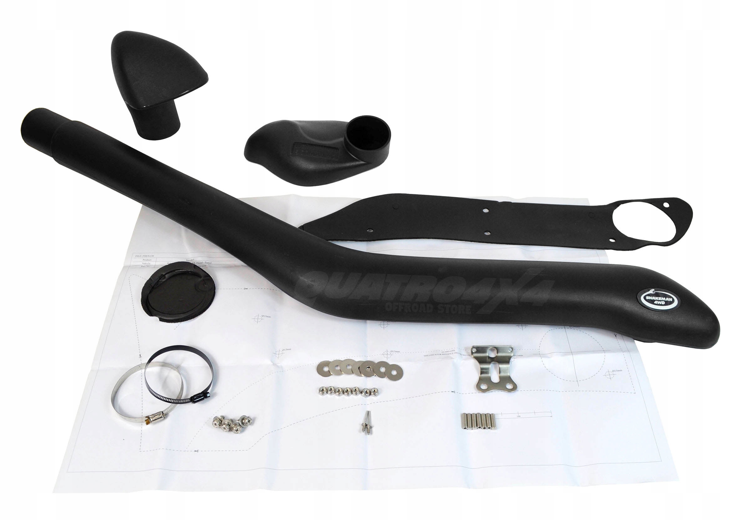 Isuzu D-max (2008-2012) Šnorchel Lldpe Prívod Vzduchu Snakeman 4WD