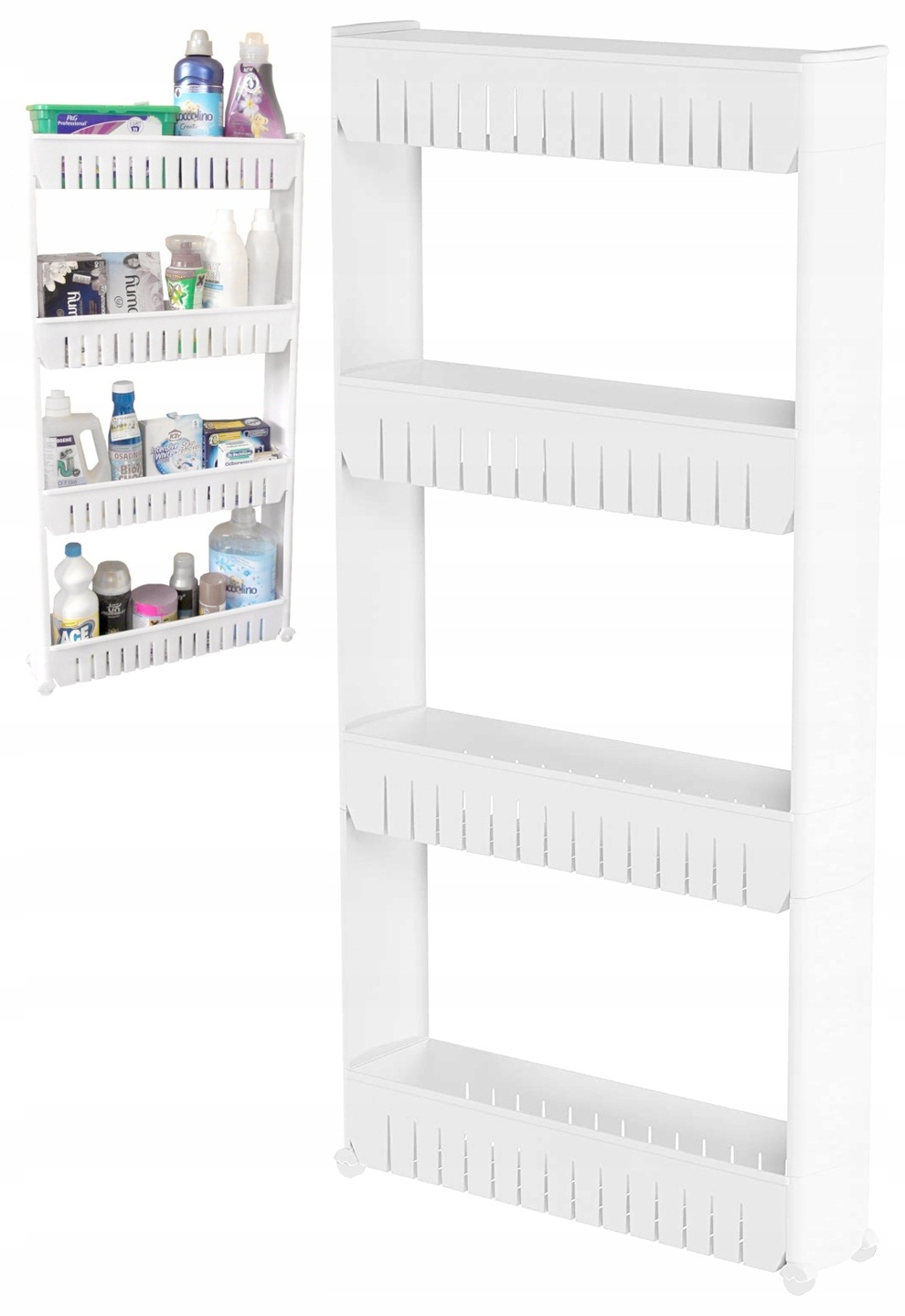 

Szafka Mobilna Na Kółkach Półka Regał Łazienkowy 4