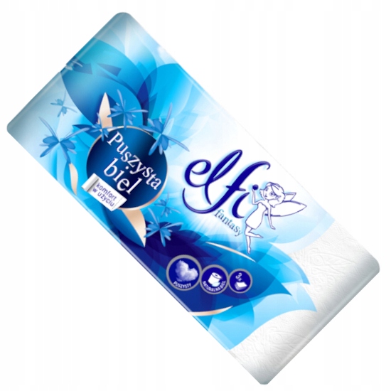 

Papier Toaletowy Elfi Puszysta Biel biały 8 rolek