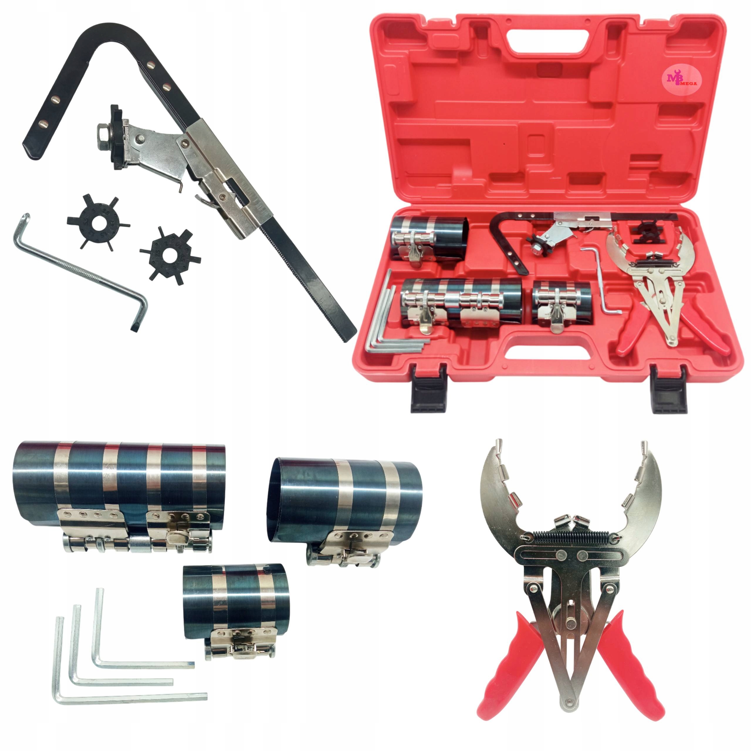 Zestaw do montażu tłoków w silniku szczycpe opaski Quatros