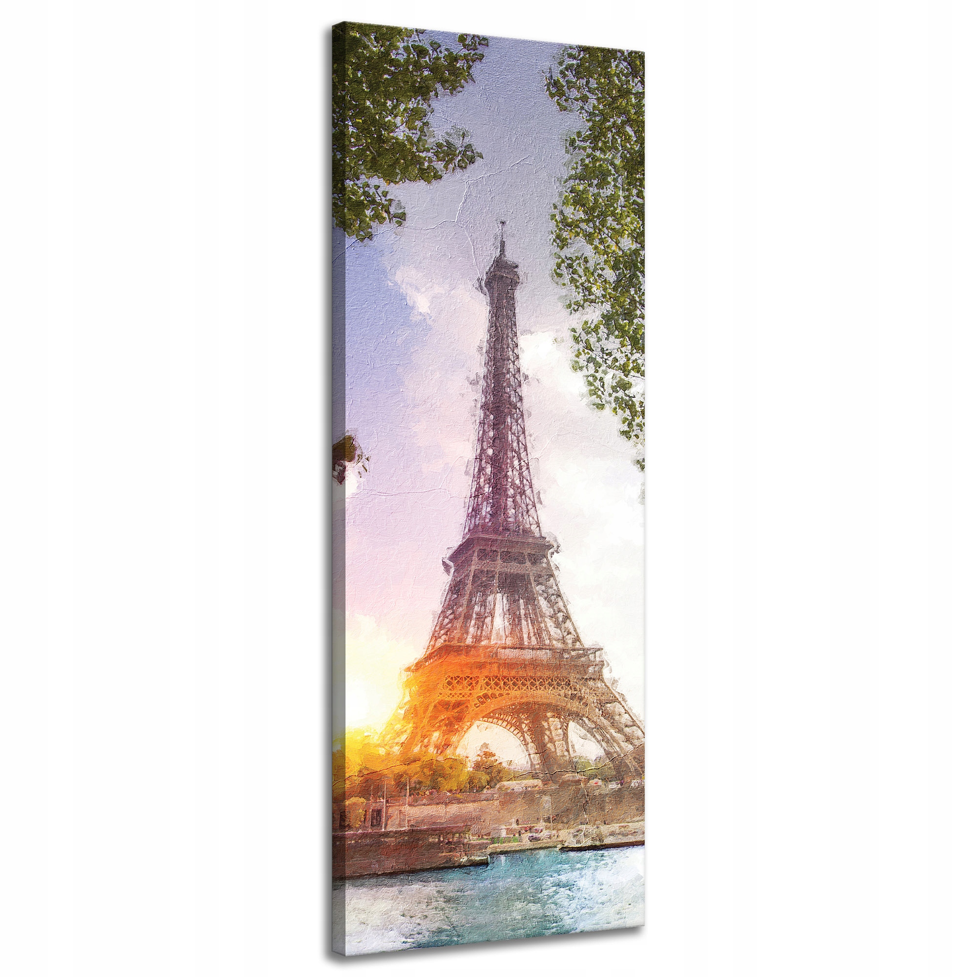 Obraz na plátně Eiffelova věž v záři Slunce 40x120 cm