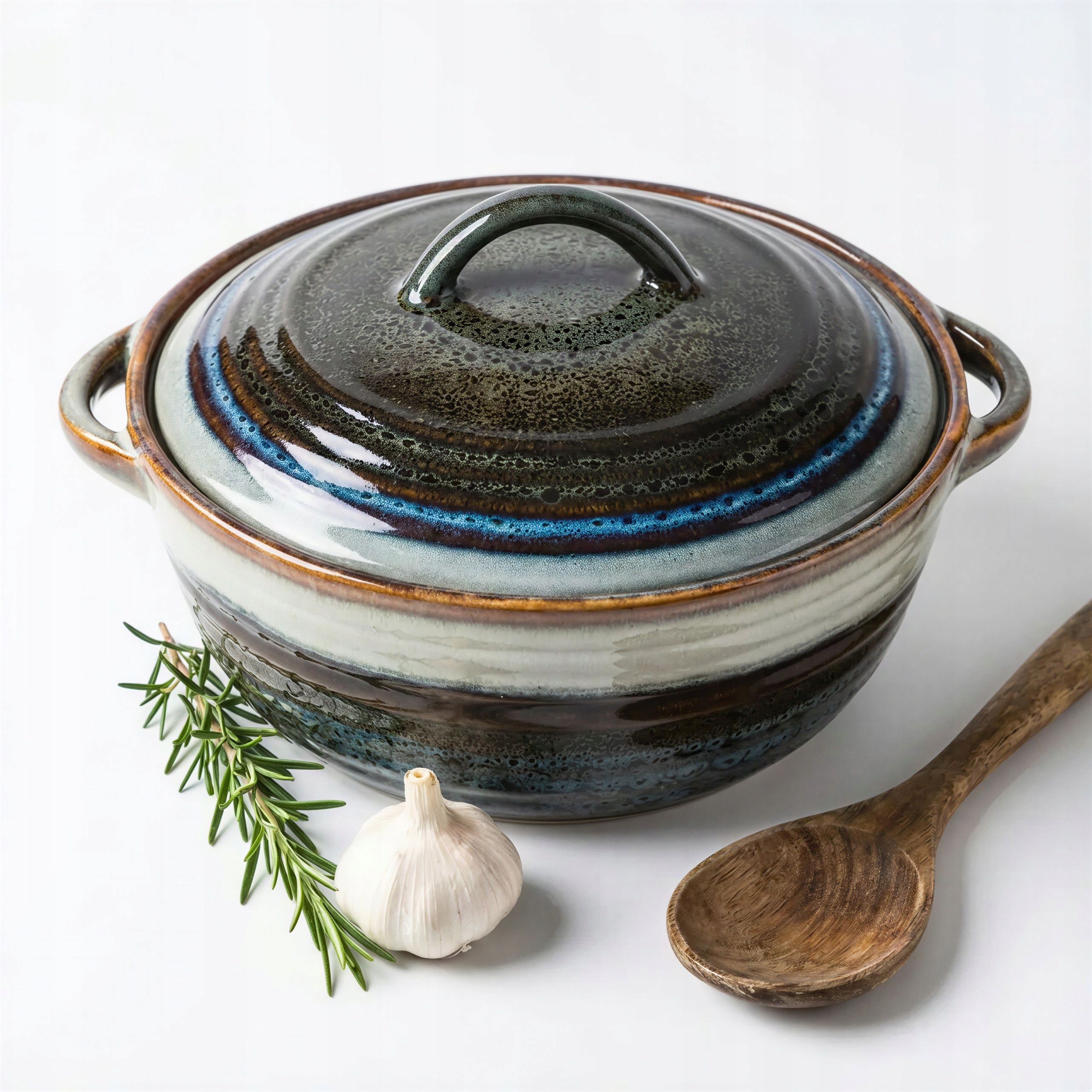 Hrnec 2L Žáruvzdorná Nádoba S Víkem Na Chléb 23 cm Keramická Váza