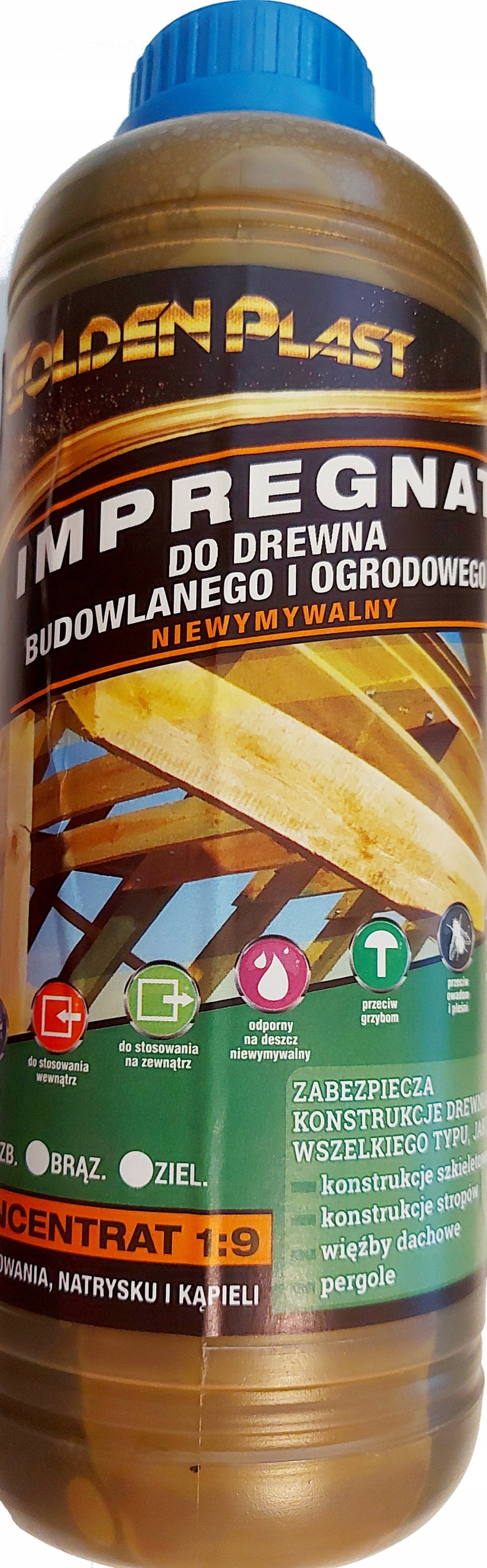 

Impregnat Do Drewna Koncentrat 1:9 Brązowy 1 Litr