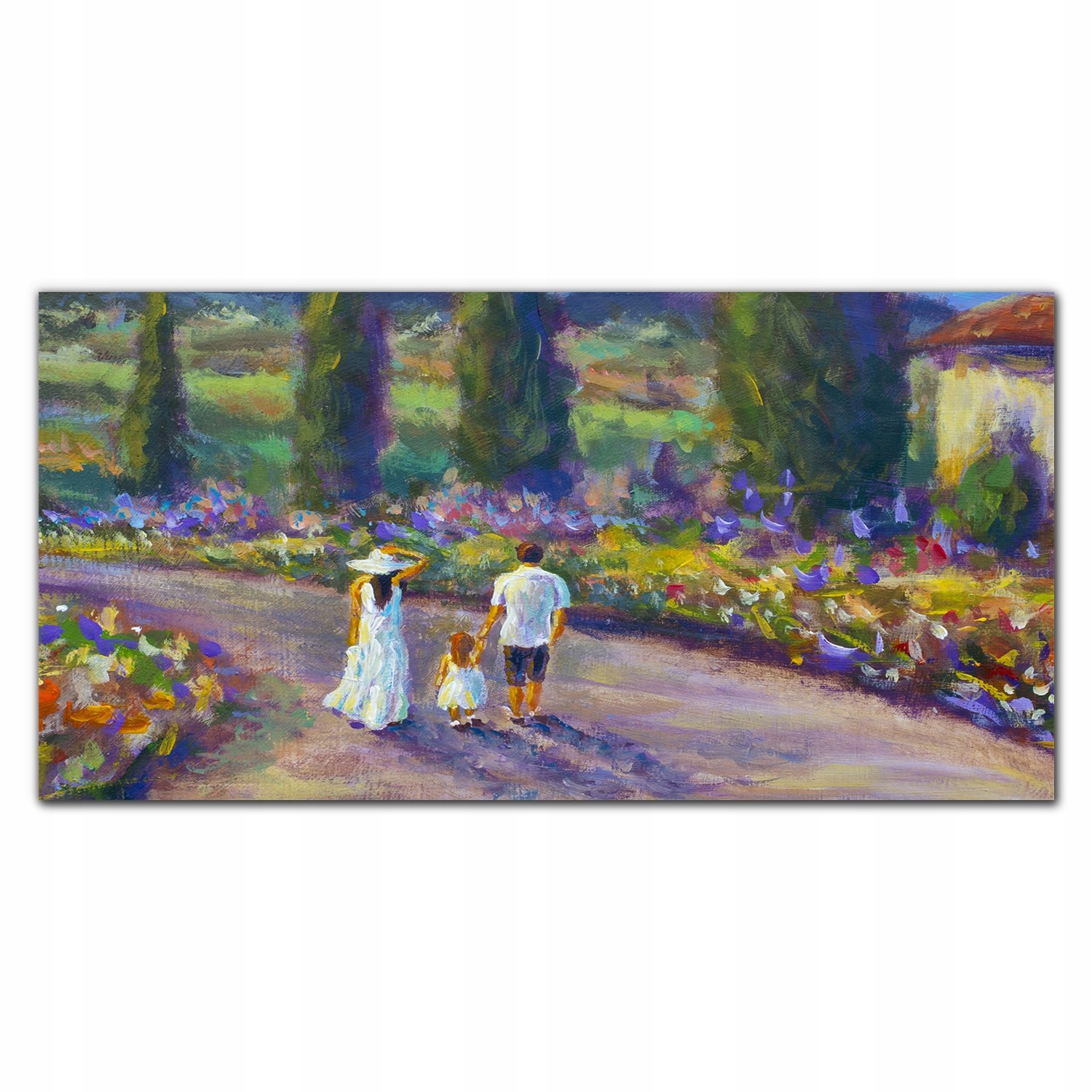 

Fotoobraz na ścianę 120x60 Rodzina drzewa kwiaty