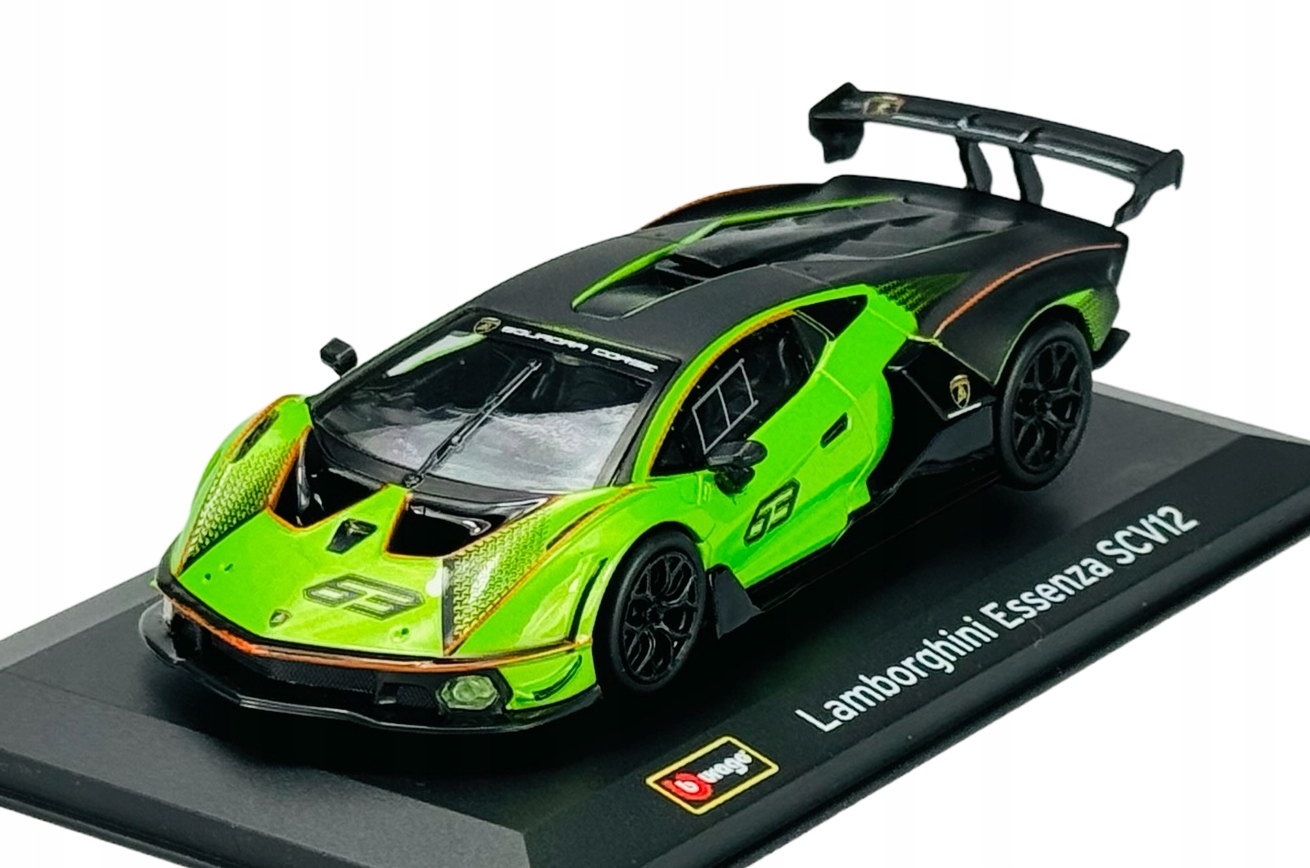 Bburago Race Lamborghini Essenza SCV12 Zelená 1:32 Nový Kov Model 41161