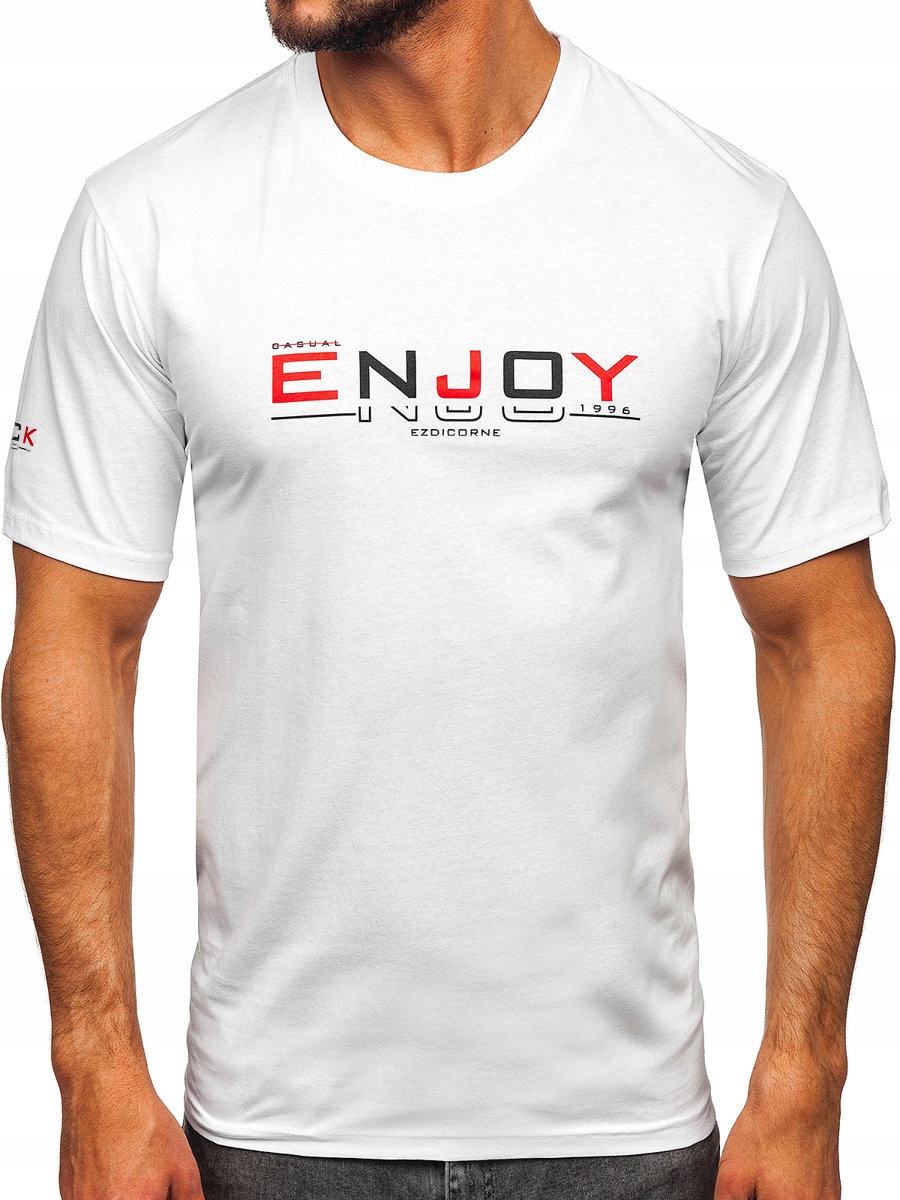 

T-shirt Męski Koszulka Biała 14773 Rozmiar_l