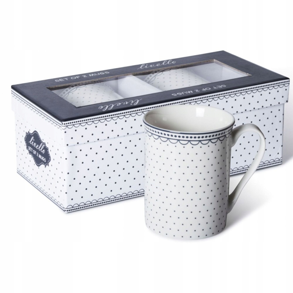 

Kubki 320ml porcelanowe 2sz pudełko Piękne