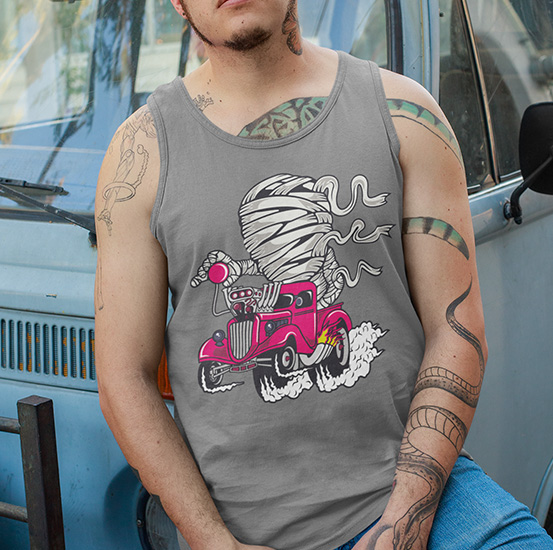 TANK TOP ANIMOWANE MUMMY RACE Rozmiar L