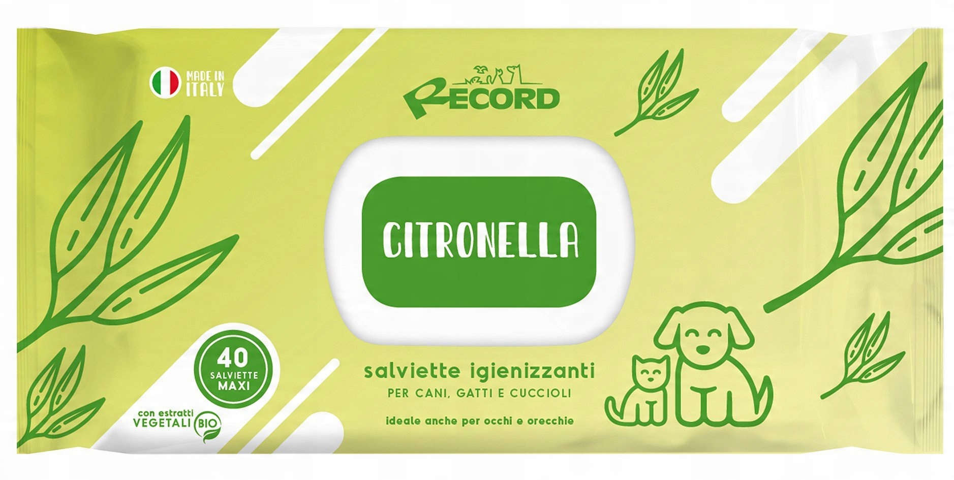 

Record Italy Mokre chusteczki trawa cyt. 40 szt.