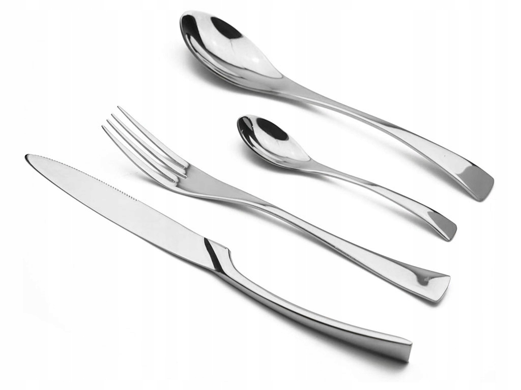 Luksusowy komplet SZTUĆCÓW Kaja 24 element Srebrne