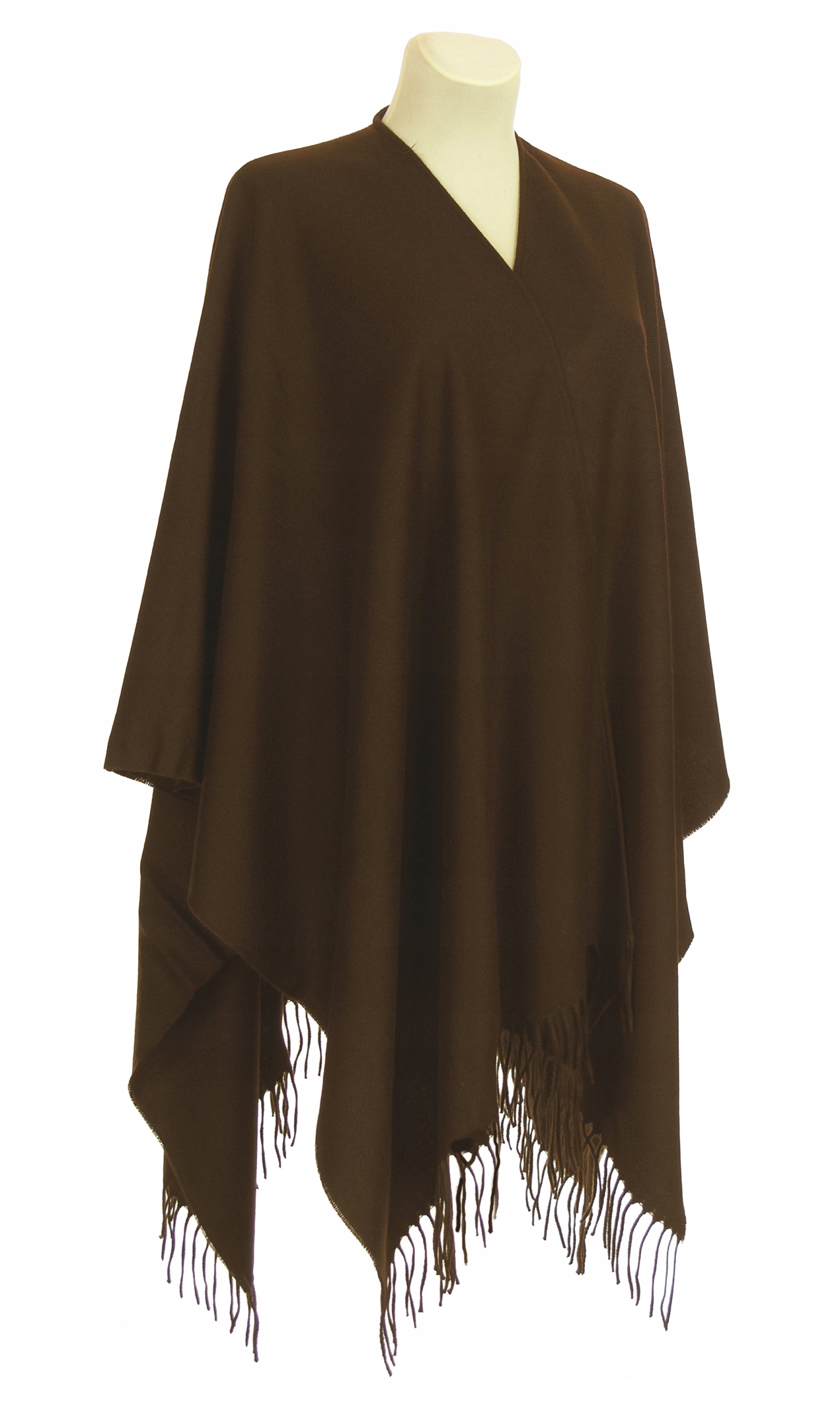 BRĄZ CZEKOLADOWY PONCZO DO NARZUCENIA NA RAMIONA R. 42 - 56