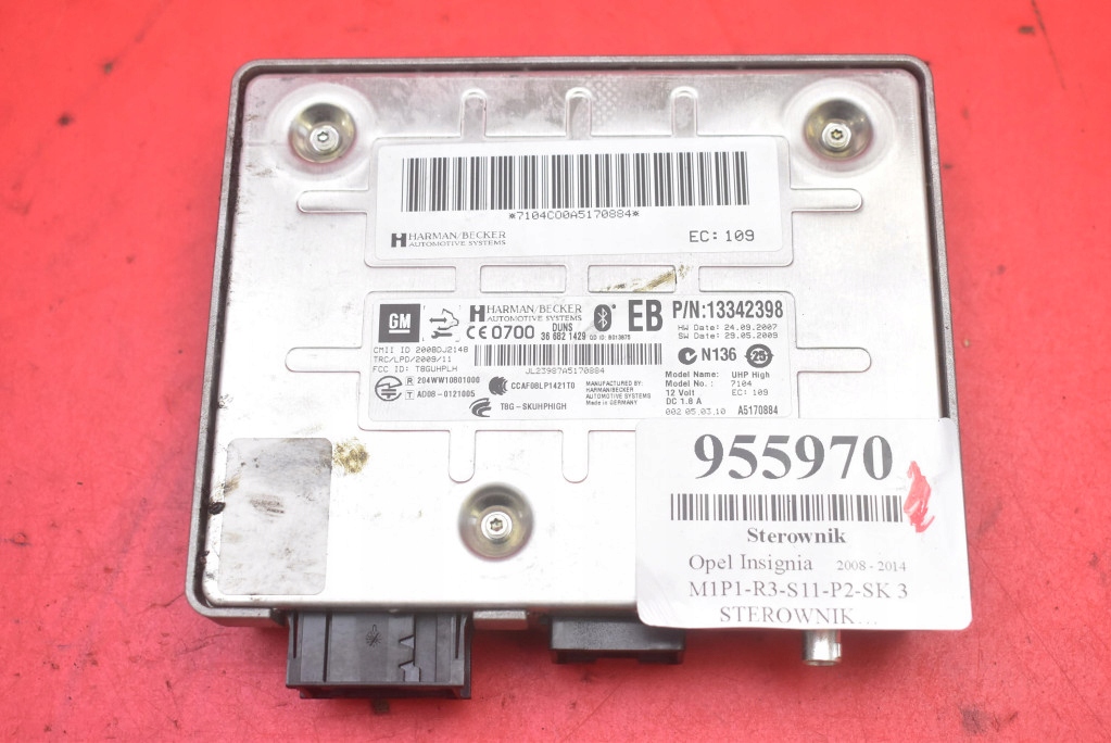 control unit module BLUETOOTH 13342398 OPEL INSIGNIA A 08-14