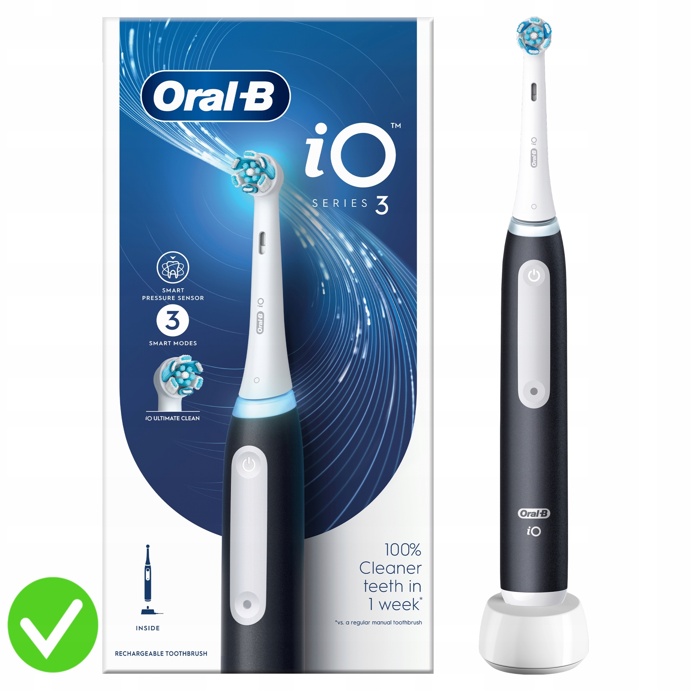 Szczoteczka Elektryczna Magnetyczna Oral-B iO Series 3 Matowy Czarny
