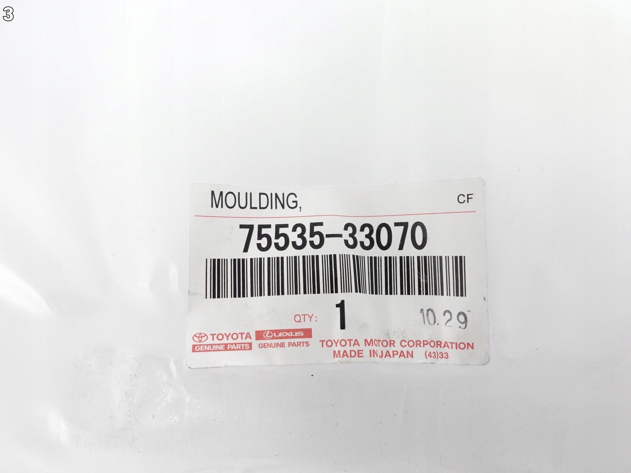 LEXUS ES 250 300 350 XZ10 LIFT 18-25 moulding gasket windows PRZEDNIEJ right