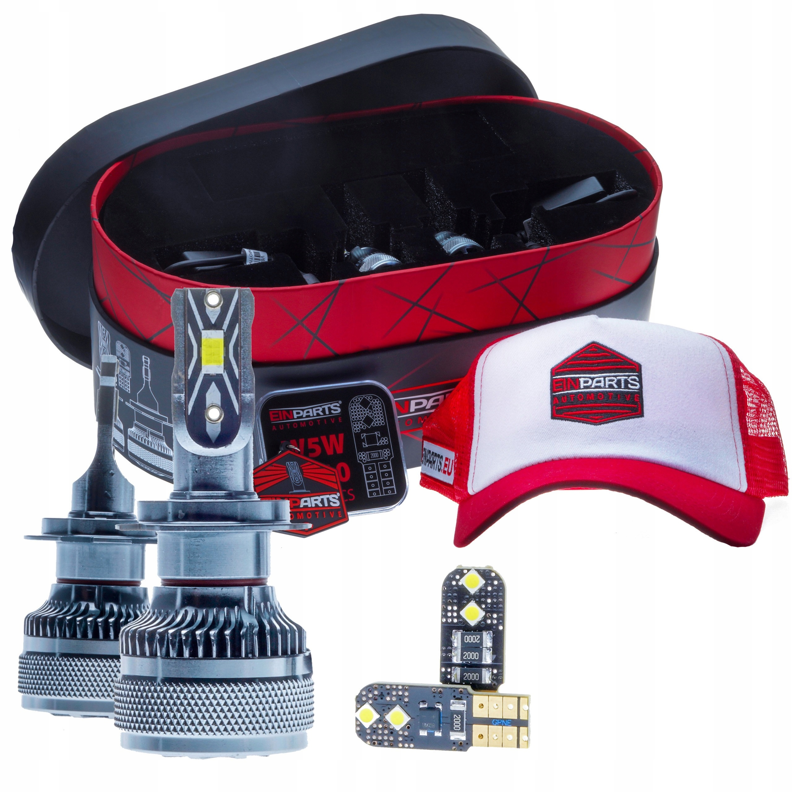 Set Premium Led žárovky H7 6000K 2x W5W gadgety Einparts