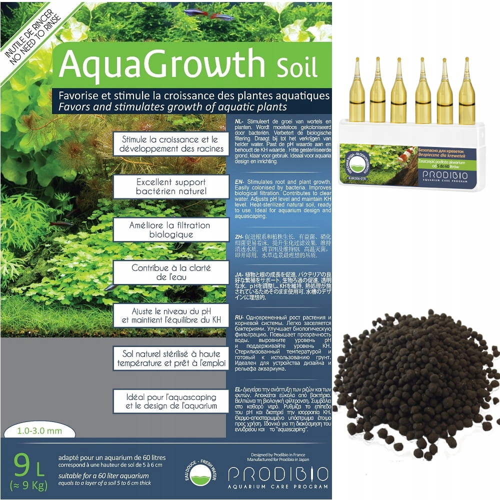Levně Prodibio Aktivní substrát AquaGrowth Soil 9L BacterKit Soil 6 amp.