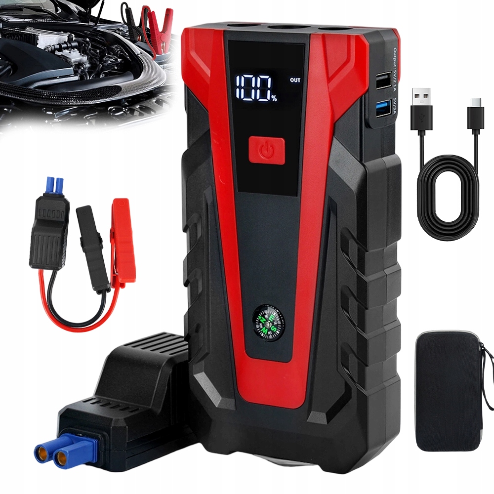 Booster Jump Starter Startování Do Auta Powerbank Akumulátor 800A 12V