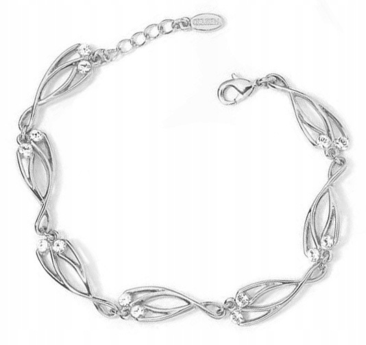 Stříbrný náramek s zirkony, vždy módní, odolný Colibra