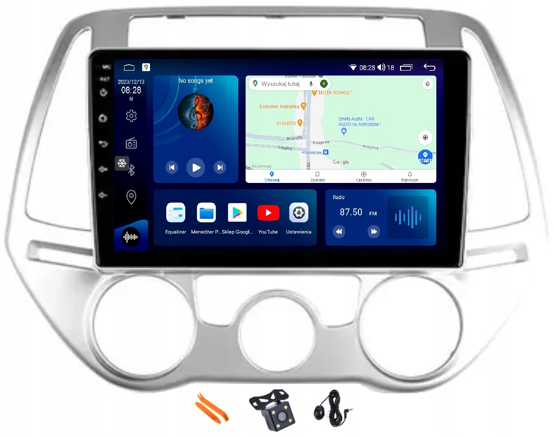 Rádio Android Navigácia Qled Carplay Lte Gps Dsp 128GB Hyundai I20 08-12