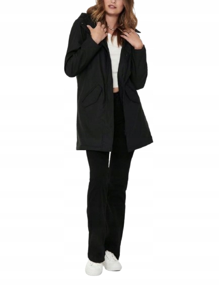 Only Dámská Nepromokavá Bunda Černá S Kapucí XL J_a