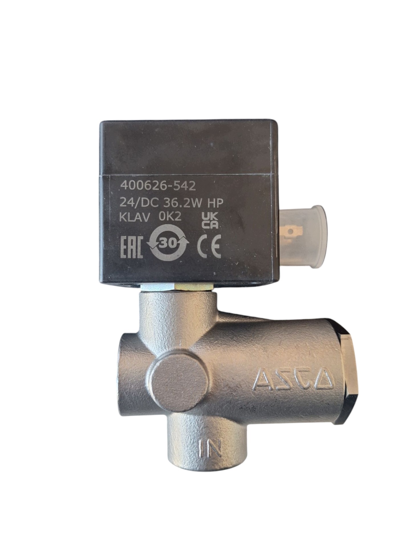 Elektrozawór Asco 1/2" 2/2 Nc Inox 24V DC 150 bar