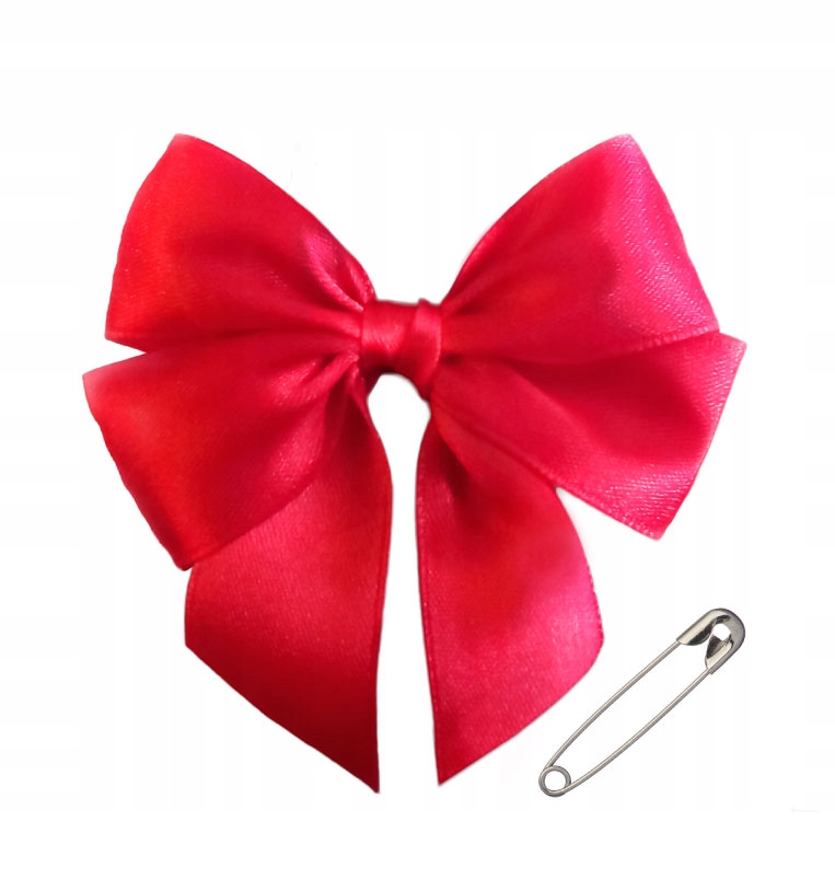 Czerwona kokardka na szczęscie do wózka łóżeczko